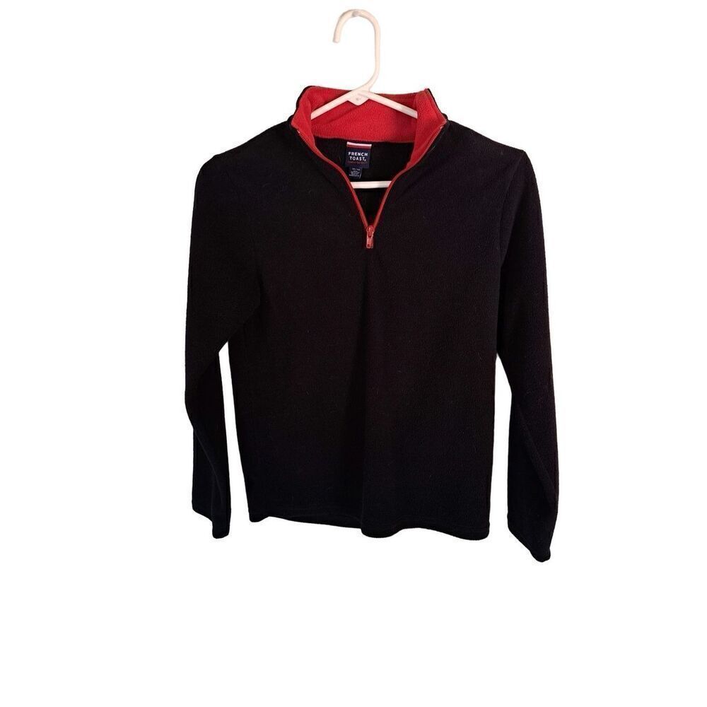 French Toast Blue & Red Half Zip Sweater Size 10/12